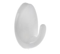 Stick-on Hooks Oval Small White 4cm x 3cm (Pack of 5) (U-E023)