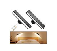 Stick on LED Rechargeable Wall Lights Indoor with 6000mAh Battery Operated, 2 Pack Wireless Wall Sconces with 3 Color Modes 360° Rotate Dimmable, Battery Wall Lamp with Touch & Remote for Living Room