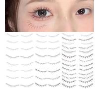 Stick On Lower Eyelash Tattoo Stickers, Lower Lash False Eyelashes, Ladies Lower Eyelash Stickers, Waterproof and Long Lasting, Quick and Convenient Beauty Tool(Color:3Pcs)
