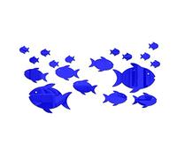 Stick on Mirrors for Walls Sea Animals Fishes Theme Acrylic Wall Decor Stickers Removable Dog DIY Sticky Mural Stickers Decals for Living Room Kid Baby Bedroom Bathroom Wall Stickers Living Room