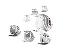 Stick on Mirrors for Walls Sea Animals Fishes Theme Acrylic Wall Decor Stickers Removable Dog DIY Sticky Mural Stickers Decals for Living Room Kid Baby Bedroom Bathroom Adhesive Wall Murals