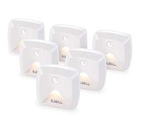 Stick-on Motion Sensor Lights, Warm White LED Night Light, Stick-Anywhere Stair Lights, Wireless Closet Light, Battery Operated Wall Light for Kitchen, Hallway, Bedroom, Bathroom, Stairs, 6-Pack