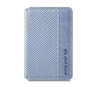 Stick-On Phone Wallet for Back Case | Sleeve Credit Card Holder - Pocket for Cards, Money & ID - Built-in Stand - Waterproof Material - Travel, Work & Life-Proof, Blue, Wallet Case
