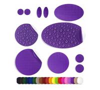 Stick-On Repair Patches for Down Jackets, Tents, 11 Pcs, Waterproof, Purple | 30+ colours, self-adhesive nylon polyester, tear-cold-heat resistant, pre-cut, fix puffer coats, sleeping bags, pvc, no sew