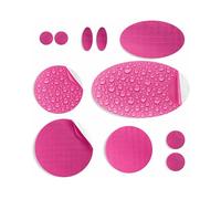 Stick-On Repair Patches for Jackets, Tents, 11 Pcs, Waterproof, Dark Pink