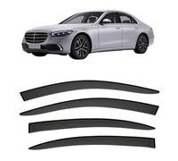 Stick-On Side Window Wind Deflectors Rain Guards for Mercedes-Benz S-Class L Long Wheelbase MK7-V223 2021-2023, No Chrome Strips Protects from Rain Wind Easy to Attach