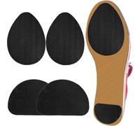 Stick on Sole Protector 12 Pcs Rubber Shoe Grips Anti Slip Shoe Soles Shoe Pad Self Adhesive Noise Reduction Heel Grips Protectors for Ladies Mens Shoes