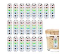Stick On Thermometer Tabs - Twenty Piece Peel Apply Heat Sensing Decals, Compact Mounted Climate Checker Showing Celsius Bands For Keg, Wine Vat, And Culture Vessel Stability, Quick Read Film
