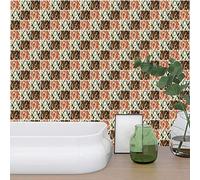 Stick on Tiles 10cm x 10CM Green Brown Marble Stick on Thicker Peel and Stick Wall Tiles Backsplash for Kitchen and Bathroom Tile Stickers