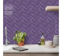 Stick on Tiles 17x23 cm Purple Elegant Marble Tile Stickers Waterproof Oilproof PVC Self Adhesive Wall Cabinet Fireplace Bathroom Kitchen Home Decor 5 Pcs