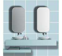 Stick on Tiles Light Blue Elegant Tile Stickers for Kitchen Backsplash Oil Proof Bathroom Waterproof DIY Home Decor Peel and Stick Self Adhesive Wall Tiles 30x30cm/10 pcs