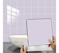 Stick on Tiles Lilac Colour Tile Stickers PVC Self Adhesive Wall Tiles Heat Resistant Peel and Stick Floor Tiles Kitchen Stick on Wall Tiles Bathroom Kitchen