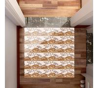 Stick on Tiles Orange Leaves Oil Proof Tile Stickers Kitchen Peel and Stick Bathroom Floor Tiles Self Adhesive Vinyl Waterproof Self Adhesive Floor Tile Removable 15x30cm/30 Pcs