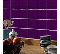 Stick on Tiles Purple Tile Stickers PVC Self Adhesive Wall Tiles Heat Resistant Peel and Stick Floor Tiles Kitchen Stick on Wall Tiles Bathroom Kitchen 15x15cm/20 Pcs