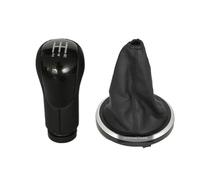Stick Shift Knob Replacement for Fiesta for Fusion 2002 2003 2004 2008 2009 2010 2011 2012 2013-2024 Boot Cover Gaiter 5 6 Speed Car Gear Shift Knob Gear Shift Knob(Sliver 5 Speed)(5 Black Gaiter 2)