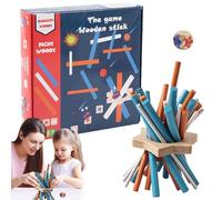 Stick Toy - 30 Piece Wooden Sticks, Traditional Dexterity Test to Collect, Long Lasting Concentration Coordination Game | Compact Travel Game by n