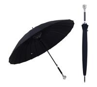 Stick Umbrella With Animal Handle, Heavy Duty 24 Ribs Windproof Strong Golf Umbrella, Large Black Umbrella for Men and Women, Fishing Walking Stick Umbrella Waterproof Durable and Luxury Umbrellas