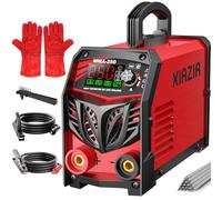 Stick Welder 250Amp ARC Welding Machine, Dual Voltage 110V/220V IGBT Inverter with Large LED Display, Hot Start & Anti-Stick, Portable MMA Welder with Rods, Clamps & Gloves for Home DIY & Farm