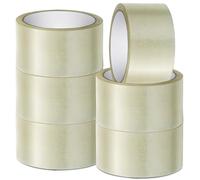 Stick Well 6 Rolls Clear Parcel Tape, 48mm X 66m, Strong Heavy Duty & Low Noise Packing Tape for Packing Boxes, Moving Boxes, and Secure Packaging
