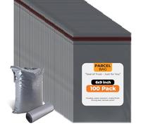 Stick Well 6" X 9" 100 Pack Self-Seal Mailer Bags, Grey, Tamper-Proof, Large Mailing Bags | Plastic Packaging Envelops for Mailing, Postage, Parcel Shipping & Delivery