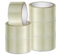 Stick Well Clear Packaging Tape Roll - 48mm X 66m, Heavy Duty, Low Noise, Secure & Strong Adhesive, Parcel Tape For Packing Boxes, Moving, And Long Term Storage (Clear, 6 Rolls)