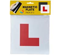 Stick Well Extra Strong 2 Pack L Plates Magnetic For Car, Extra Thick Learner Plates Magnetic, No Melting No Blow Off Easy To Move Without Scratching Painting Off