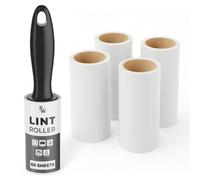 Stick Well Lint Roller, 5 Pack with 1 Reusable Handle, 300 Extra Stick