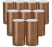 Stick Well Packaging Tape - 48mm X 66m, Heavy Duty, Low Noise, Secure & Sticky Brown Parcel Tape for Packing Boxes, Moving Boxes, Packing Tape Strong for Moving House (Brown, 36 Rolls)