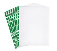 Stick Well Punched Pockets - Clear Plastic Wallets A4 with Reinforced Spine | Top Opening Document Wallets for Ring Binders, Files & Paper Organization (100 Pack)