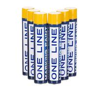 STICK2 Line Marker Spray Paint | Professional Line Marking Paint for Concrete, Grass & Asphalt | Quick-Drying, Durable, High-Visibility Yellow 750ml (Pack of 6)