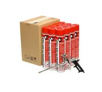 Stick2 One Component Polyurethane Expanding Gun Foam Expanding Foam Filler Exceptional Adhesion for Various Applications Gap Filler - Pack of 12 + 1 Professional Applicator Gun
