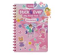 Stick4Ever Jelly Sticker Book - for Kids - Waterproof, Easy to Clean Jelly Stickers for Kids - Reusable Sticker Book for Toddlers with 50 Pc of Reusable Stickers (Wonderland)