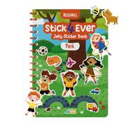 Stick4Ever Jelly Sticker Book - for Kids - Waterproof, Easy to Clean Jelly Stickers for Kids - Reusable Sticker Book for Toddlers with 50 Pcs of Reusable Stickers (Park)