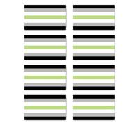 Sticker 100 x 60 mm Pack of 8 Agender Pride LGBTQ Flag for Car, Laptop and More