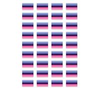 Sticker 25 x 15 mm, Pack of 36 - Flag - Omnisexual / Omnisexual Pride - LGBTQ - for Car, Laptop and More