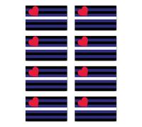 Sticker 75 x 45 mm Pack of 8 Flag Leather Pride LGBTQ for Car, Laptop and More