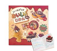Sticker Activity Book - Cartoon Food Stickers, Delicious Food Stickers | Stylish Laptop Sticker for Adults and Teens, Colorful Die Cut Sticker Book with Antique Food,