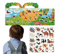 Sticker Activity Book for - Quiet Learning Workbook, Funny Sticker Game | PP Material, 28.5 x 22.5 cm, Interactive Learning Toy for Girls Aged 0-3 Years, Home