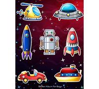 Sticker Album For Boys: 100 Plus Pages For PERMANENT Sticker Collection, Activity Book For Boys, Red - 8.5 by 11: Volume 22 (More Kool Kidz)