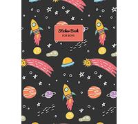 Sticker Book for Boys: Space Rockets Blank Sticker Book Sticker Album Book Large Size