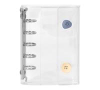 Sticker Book - Reusable Sticker Storage Book | Aesthetic Notebook - PVC Transparent 9.5 x 12.5 cm M5 5 Rings Lightweight 65 g for Scrapbook Journaling Travel School Home