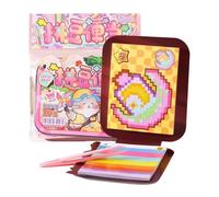 Sticker Books by Numbers | Craft Interactive Toy | Pixel Art Sticker Book - for Home Travel School Class Playroom Boys Girls Holiday Colony Birthday Party