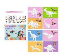 Sticker By Number Book - Creative Mosaic Craft, Visual Perception Training, Interactive Animal Puzzle | Portable Entertainment, For Kids Birthday Christmas Preschool Kindergarten