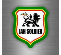 Sticker Car Sticker Jamaican Flag Rasta Jah Lion Reggae One Love Ref5