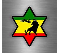 Sticker Car Sticker Jamaican Flag Reggae One Love Rasta Lion ref11