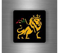 Sticker Car Sticker Jamaican Flag Reggae One Love Rasta Lion ref15