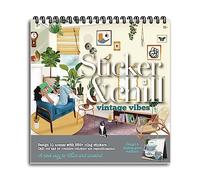 Sticker & Chill - Vintage Vibes - Repositionable Stickers with Over 500 Stickers & 10 Scenes - Travel Friendly Activity for Adults