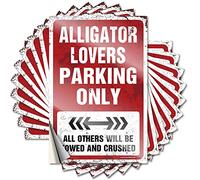 Sticker Cool Easy Apply | Alligator Lovers Parking Only Funky Case Peel and Stick(6X9CM)