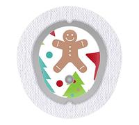 Sticker Cover for the Dexcom G7 Sensor 2X Gingerbread Man myDili Diabetic