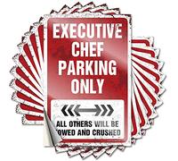 Sticker Cover Summer Executive Chef Parking Only for Friends - Decorations for The Kitchen Easy Peel Removable(12X18CM)